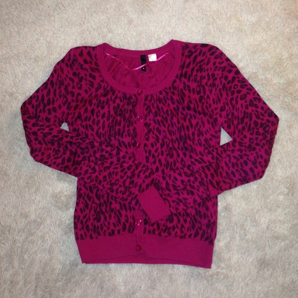 cheetah print cardigan h&m